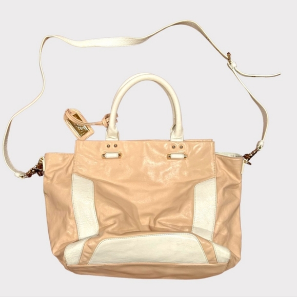 Badgley Mischka pink two- toned handbag - Picture 12 of 12